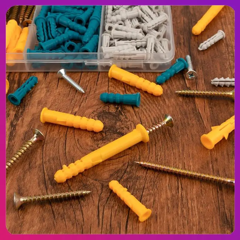 ABKL-270PCS Drywall Anchors And Screws Assortment Kit ,135 Plastic Wall Anchors And 135 Screws With Organizer Box