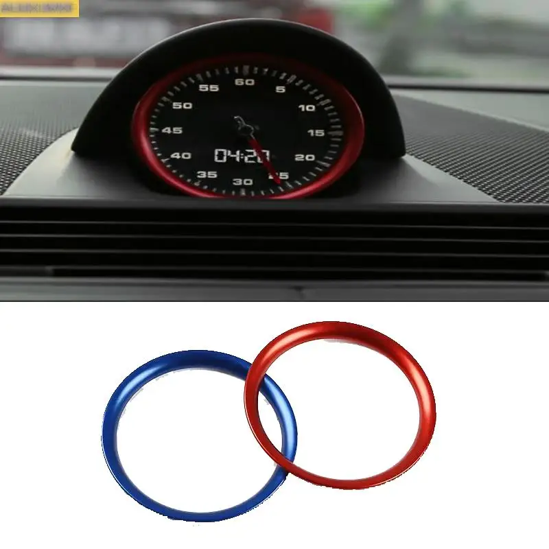 

Compass Circle Clock Case Stopwatch Ring Cover For Porsche Macan Cayenne Taycan 718 911 Panamera 4 2017 And 2023 car Accessories