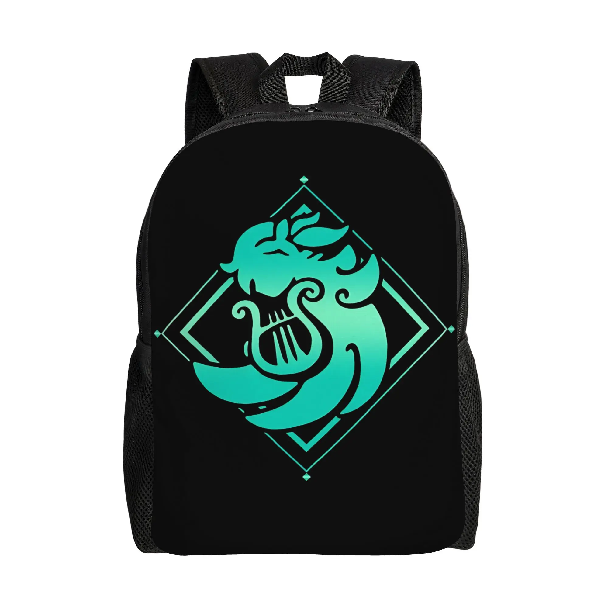 

Genshin Impact Venti Anemo Emblem Backpack Boy Breathable Backpacks Polyester Leisure High School Bags Workout Rucksack