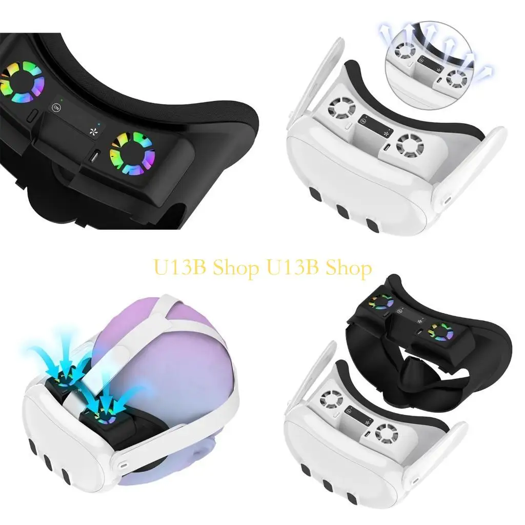 

U13B Cooling Eye Cover Build-in RGB Light For Q 3 Game Headsets Repair