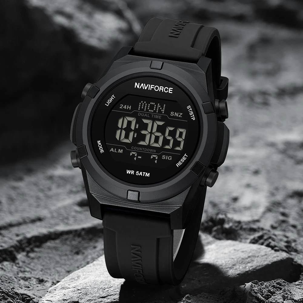 NAVIFORCE Luxury Brand Military Sport Digital Watch for Men Waterproof Silicone Wristwatch Relogios Masculino