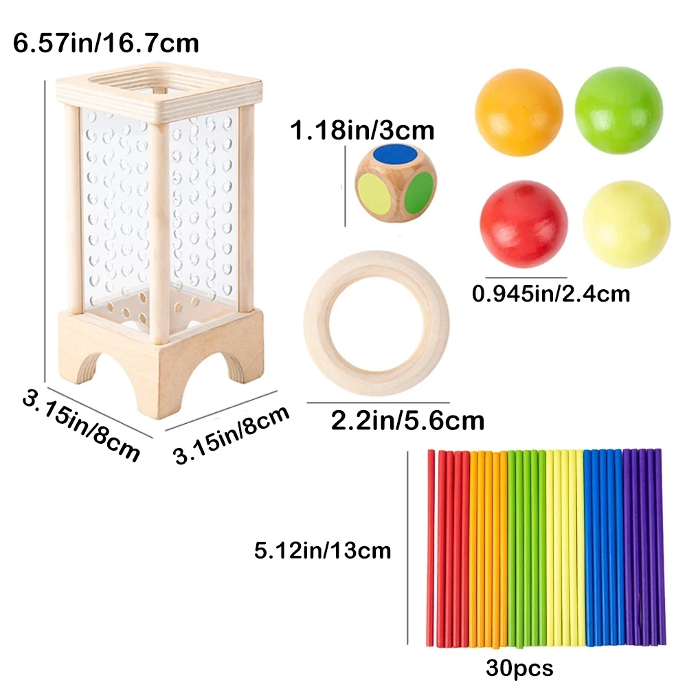 

3-in-1 Wear-Resistant Wooden Stick Game – Reusable Balance Board for Interaction, Early Education Toy to Boost Concentration