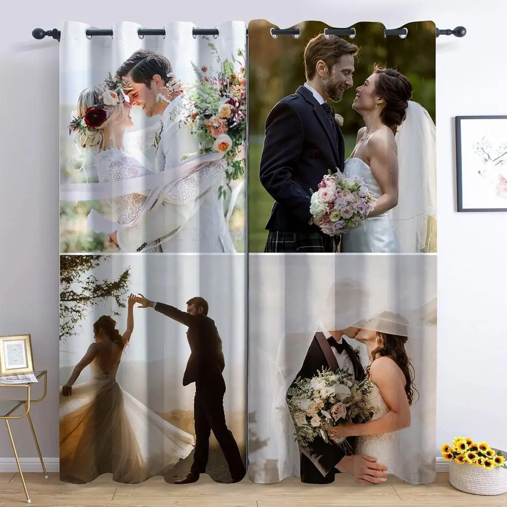 Custom Photo Curtains: Personalized Blackout Panels with Grommet, Ideal for Bedrooms and Living Rooms