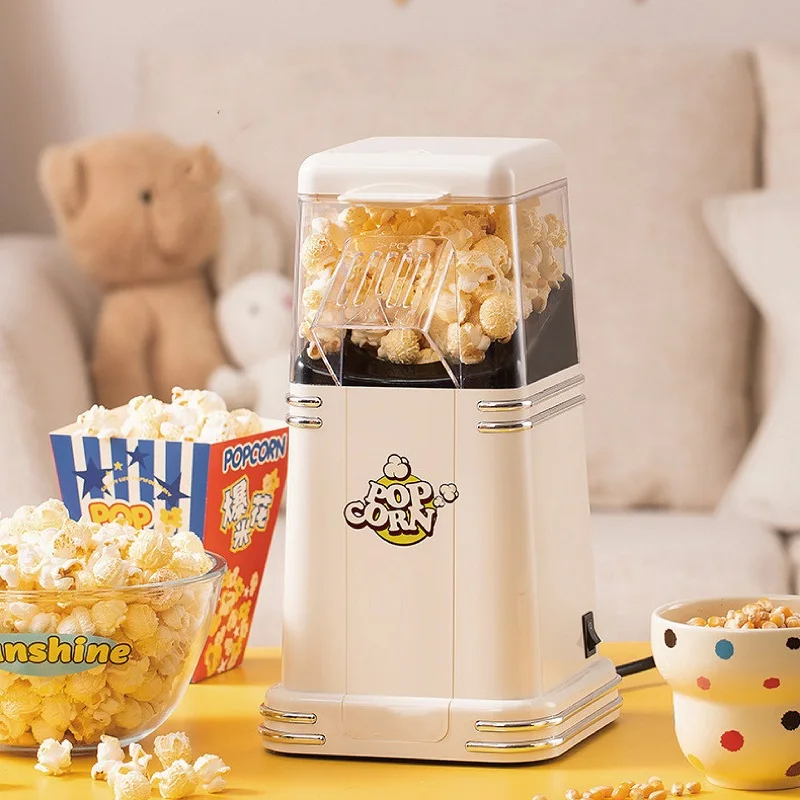 1200W Electric Popcorn Maker Automatic Household  Mini Children's Popcorn Machine Kitchen Food Processor One Click Start 220V