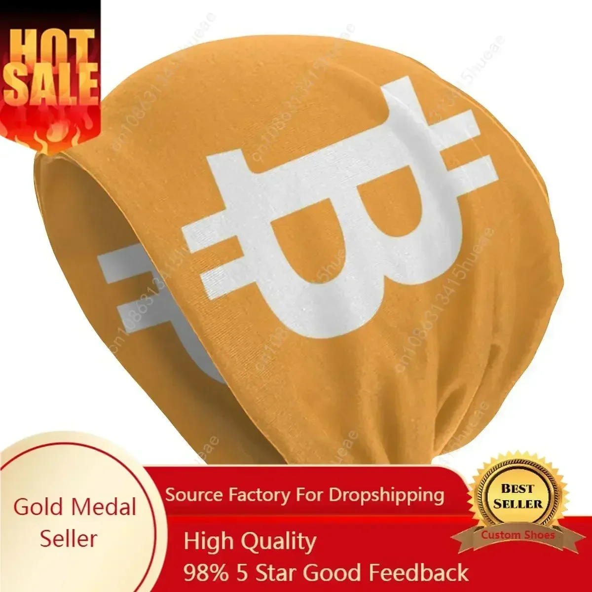 Bitcoin Beanies Caps For Men Women Unisex Outdoor Winter Warm Knitted Hat Adult BTC Cryptocurrency Bonnet Hats