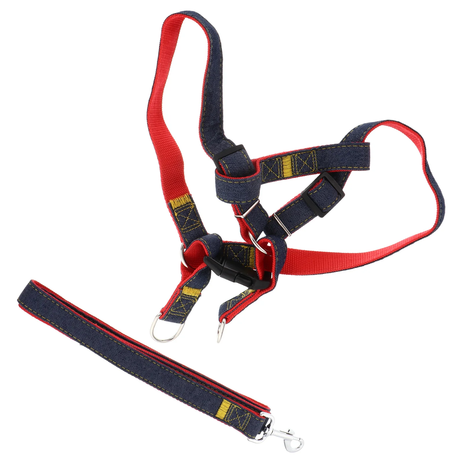 

1Set Pet Harness Leash Set Adjustable Dog Vest Proof Chest Strap Traction Rope for Small Dogs Cats Walking Running