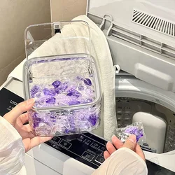 Laundry Pods Container Clear Storage Box For Washing Capsules Dryer Sheets Container Laundry Room Storage Organizer