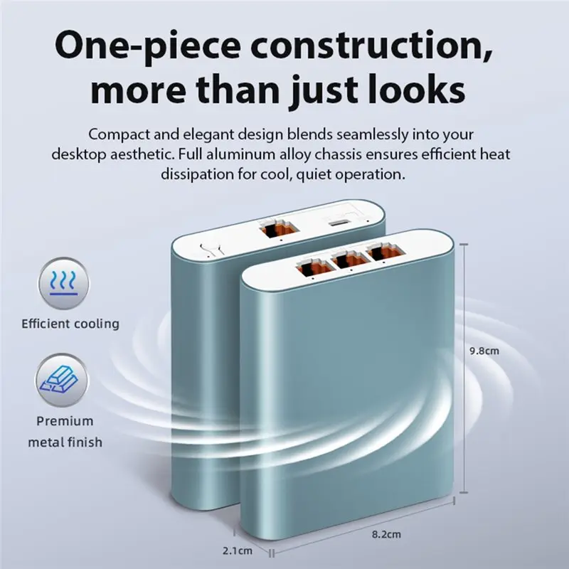 Power Plug& Play 2.5G High-Speed Ethernet Splitter 1 Poe In Multi-Port Out Network Switch Type-C