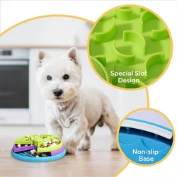 Slow Feeder Puzzle Bowl for Dogs 3 Layers Interactive Dog Puzzle Game Anti-choking Slow Feeder Dog Bowls Non Slip Pet Food Bowl