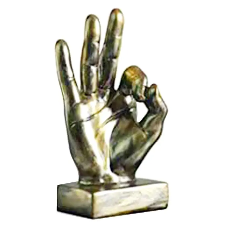 AF93-اليد إصبع لفتة مكتب التماثيل أصابع النحت الإبداعية المنزل خزانة غرفة النوم الرف الديكور