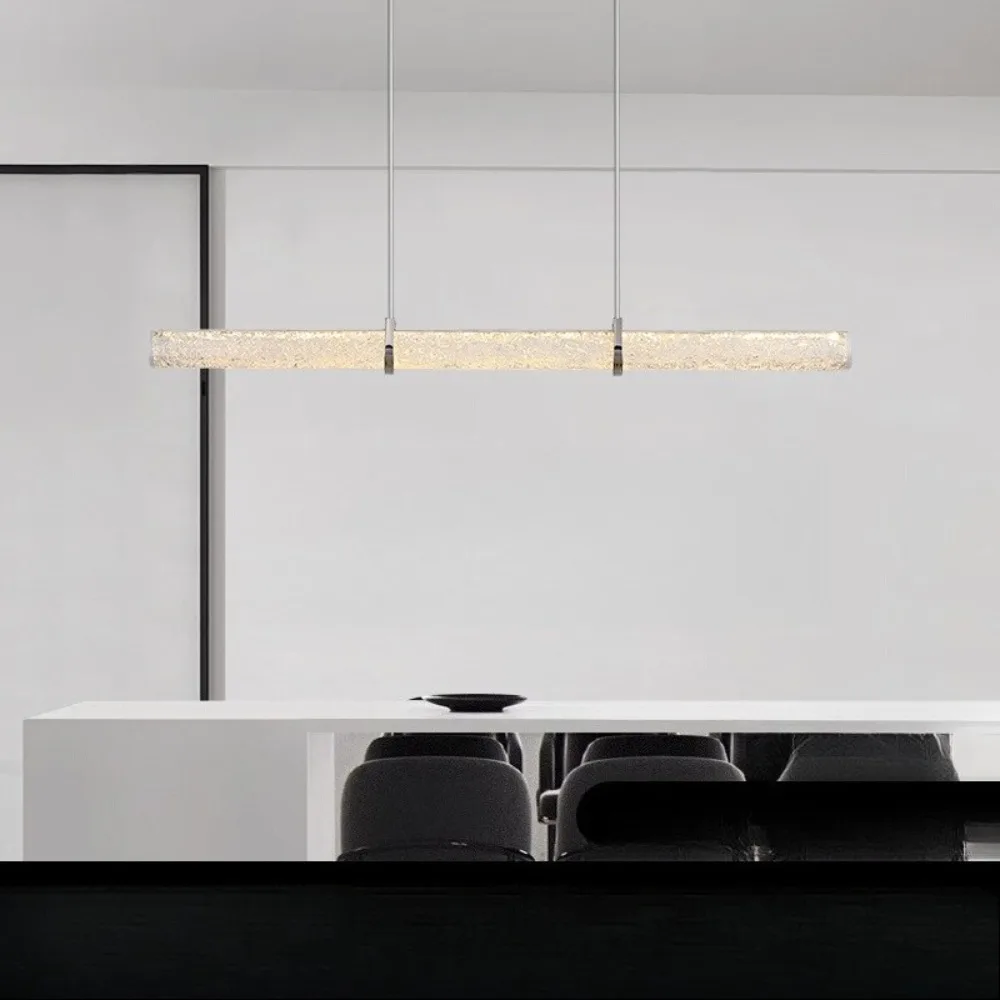 Italian light luxury restaurant chandelier modern minimalist bar dining room designer high-end island glass chandelier
