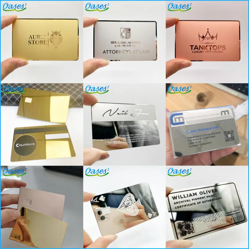 Customized query 304 Stainless Steel 0.8mm Blank Mirror Silver Metal Card for Printing or Laser