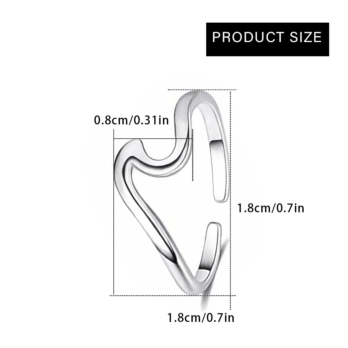 1pc/3pcs V Olecranon heart Stainless Steel Toe Ring Waterproof Hypoallergenic Opening Adjustable Foot Ring Summer Beach Women