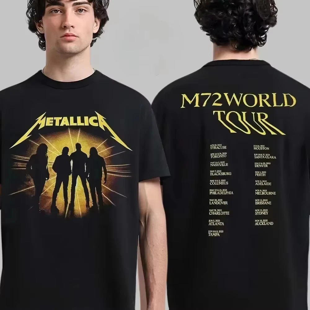 Metallica M72 Life Burns Faster Las Vegas Tour Graphic T-Shirt, Unisex Men Women Y2K Vintage Heavy Metal Fan Ins