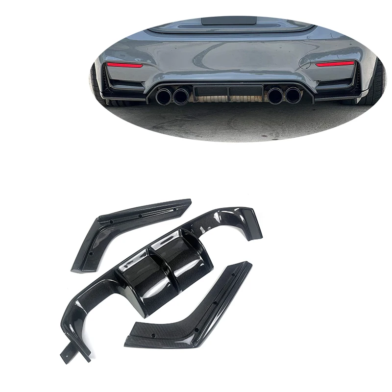 

V Style Real Carbon Fiber Rear Bumper Lip Diffuser for BMW F80 M3 F82 F83 M4 2015-2020