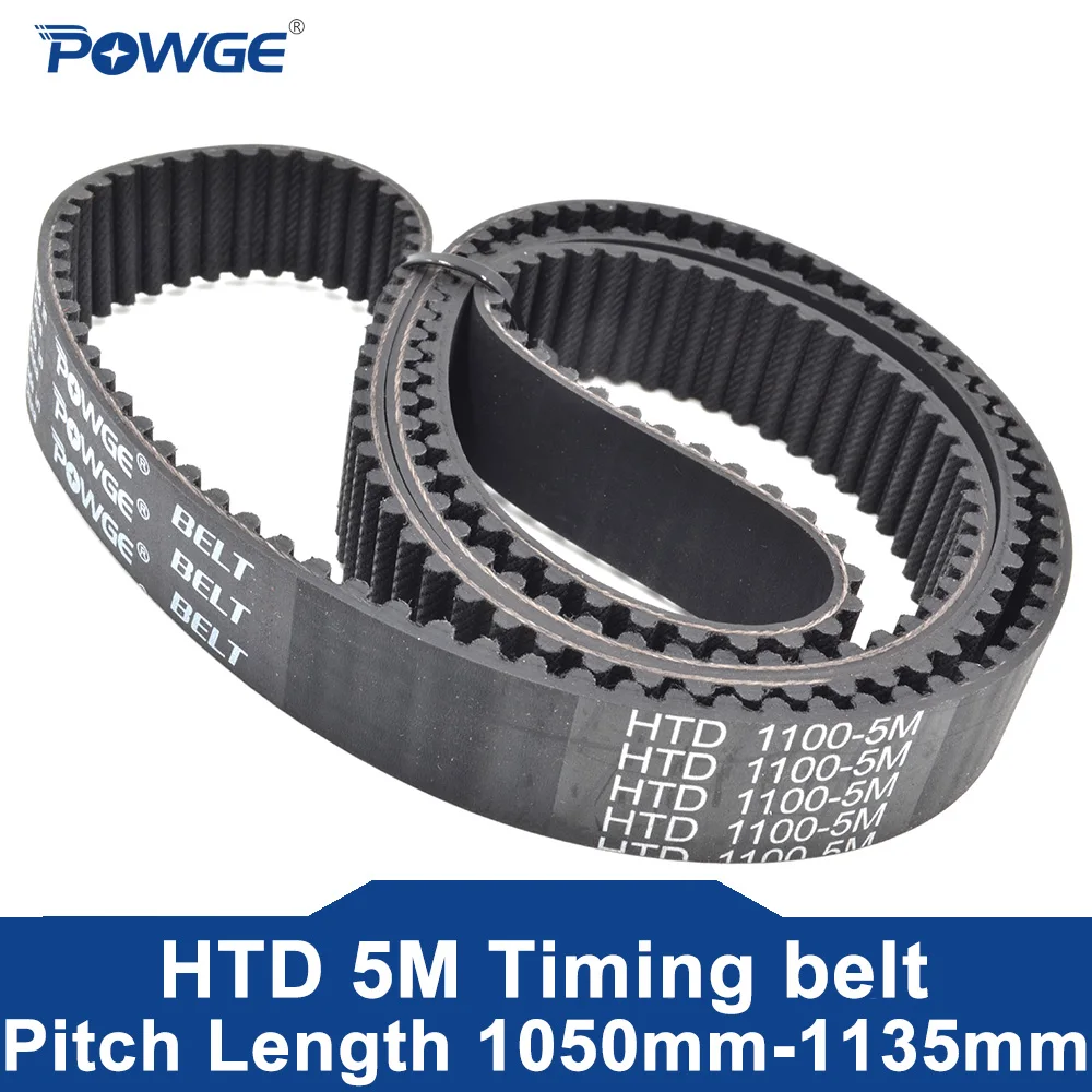 

POWGE HTD 5M Timing belt Lp=1050 1055 1060 1065 1070 1075 1080 1085 1090 1100 1110 1115 1120 1125 1130 1135 Width 10-50mm Rubber