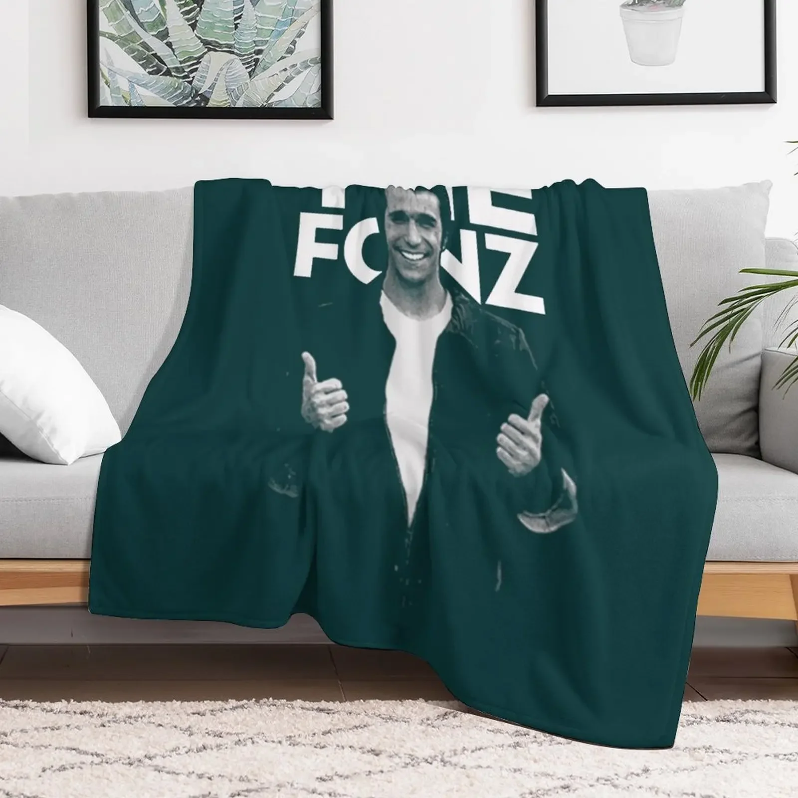 Happy Days The Fonz Throw Blanket funny gift Decorative Beds wednesday Soft Beds Blankets