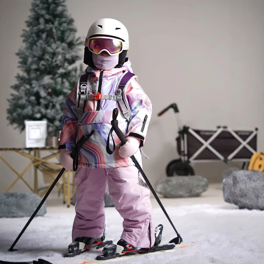 IMGO Professional Children's Ski Suit Set Kid's Snow Wear Waterproof Windproof Thick Warm Winter Outdoor Snowboarding Girls Boys