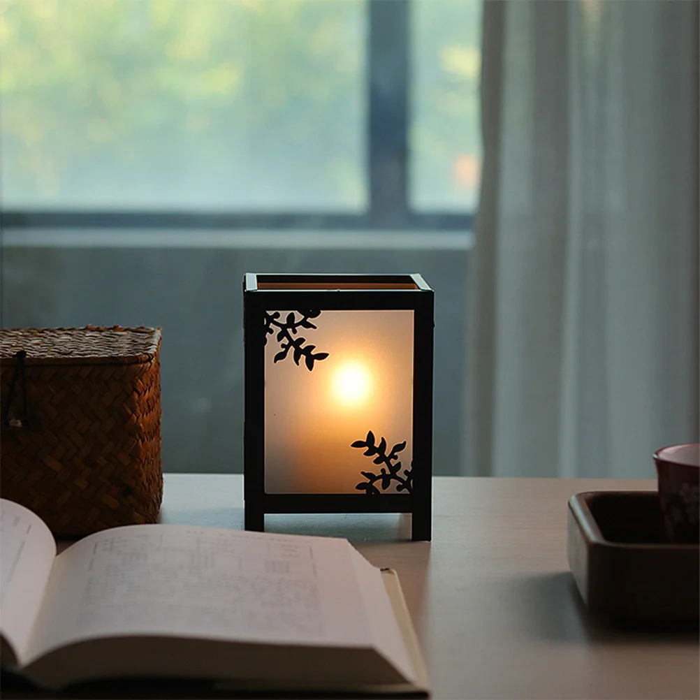 

Retro Glass Holder Metal Tea Light Desktop Decorative Stand Table Centerpiece for Home Party Decoration