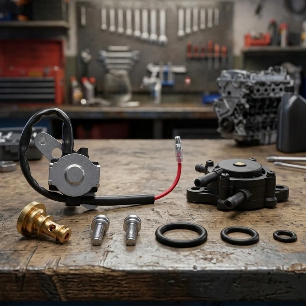 Easy Installation Solenoid Kit Fuel Cutoff Solenoid CH18 Engine Part Fuel Cut-off Solenoid Plastic Material Build