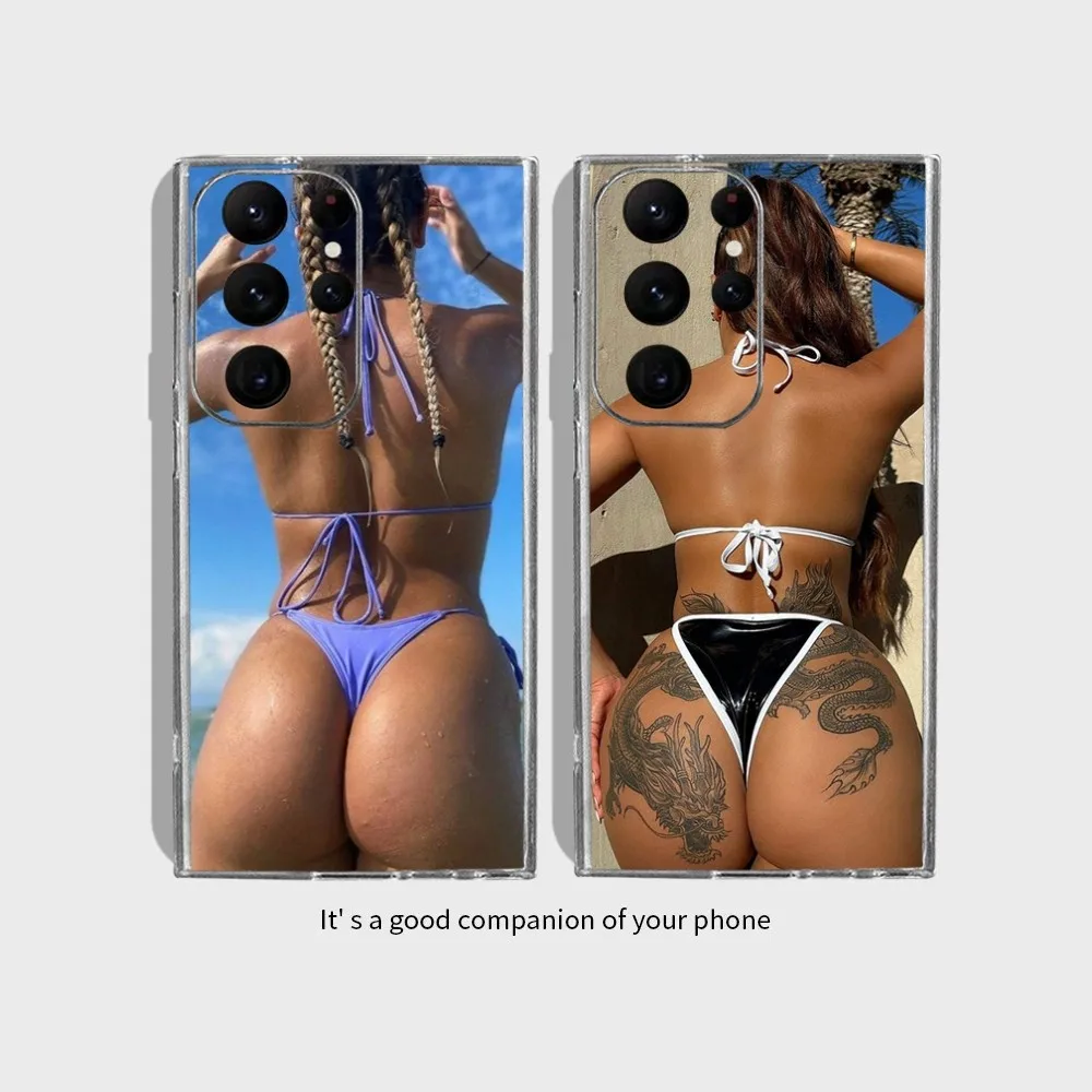 Sexy Bikini Girl Phone Case for Samsung Galaxy S24 Ultra S22 S23 Ultra S21 S20 5G Protective Silicone TPU Funda