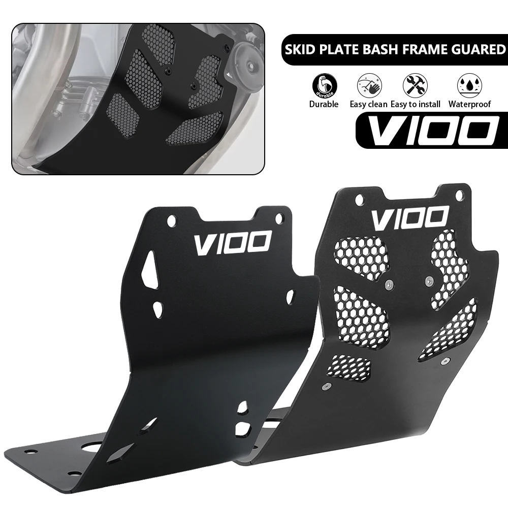 For Moto Guzzi V100 Mandello S MOTO-GUZZI V 100 MandelloS Under Engine Cover Motorcycle Skid Plate Bash Frame Guard Protection