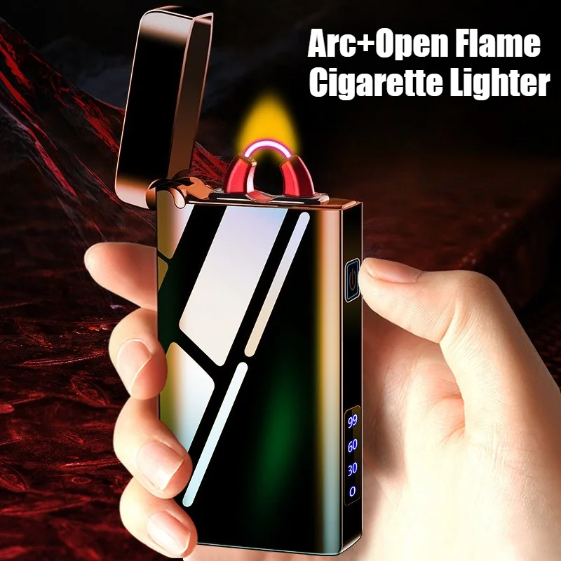 

Newest Type-C Charging Lighter High Power Pulse Metal Windproof Arc Smoke Cigarette Lighters & Smoking Accessories Factory Sales