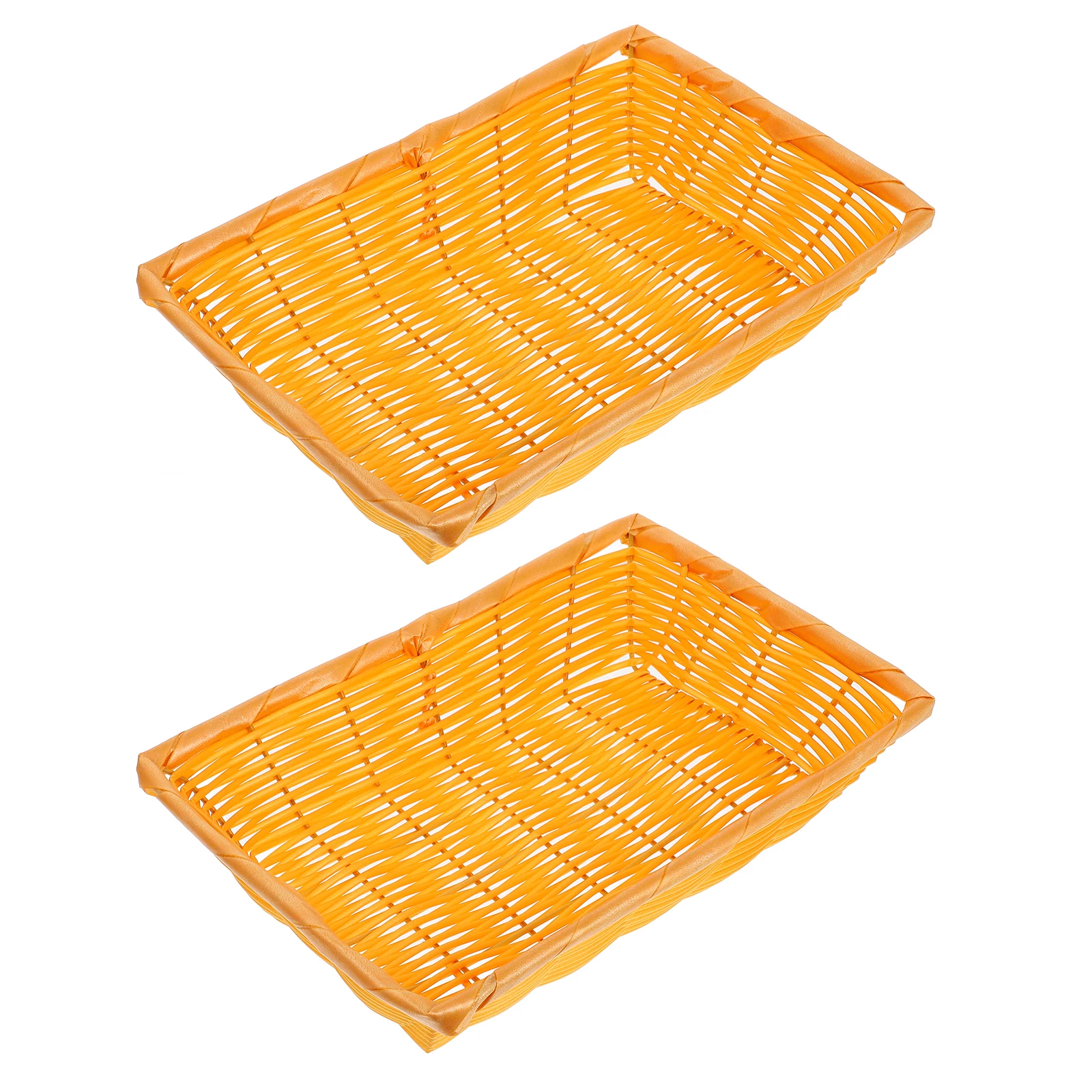 

Plastic Basket Rattan Bread Fruit Vegetable Storage Tray Pantry Organizer Decorative Wicker Basket Mini Wicker Baskets
