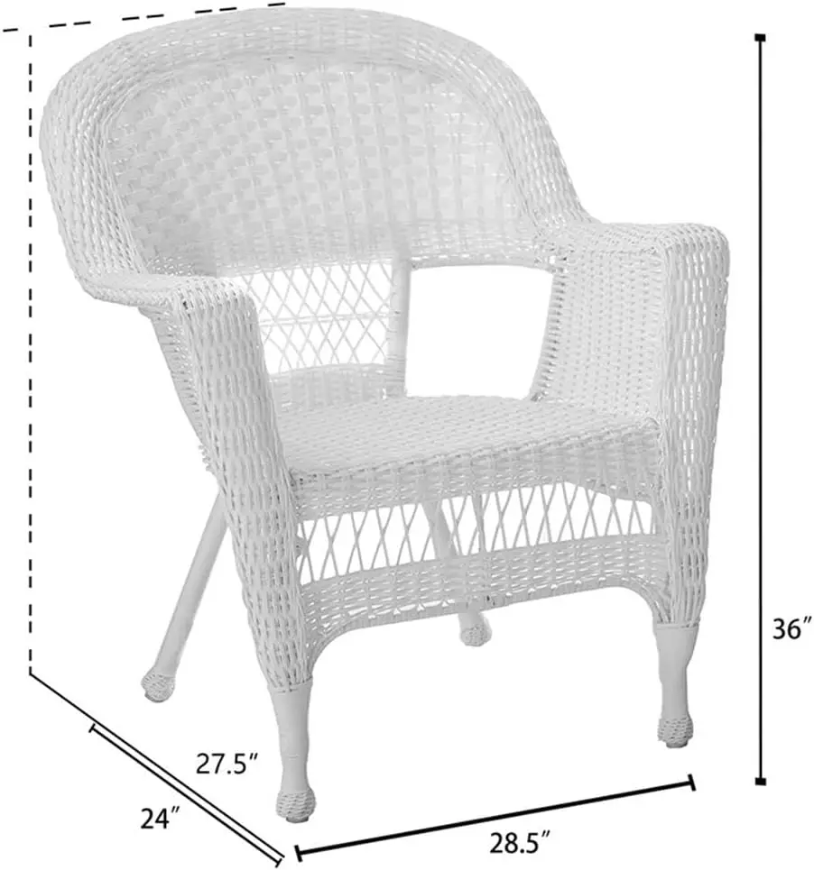 Kursi anyaman dengan bantal biru, Set 2