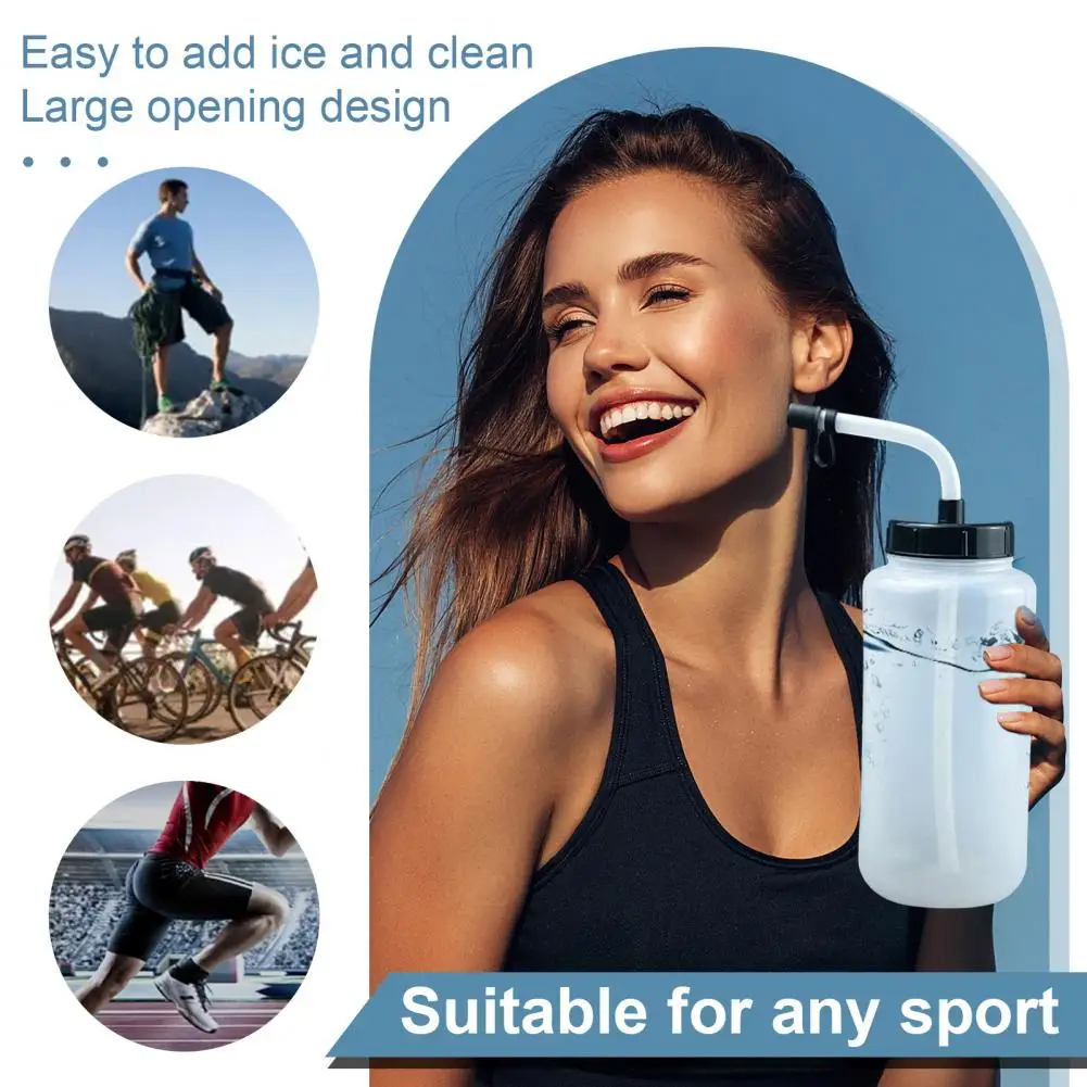 1000ML Bicycle Water Bottle With Straw Portable Outdoor Travel Sports Gym Workout Cycling Squeeze Drinking Bottle 빨대 물병