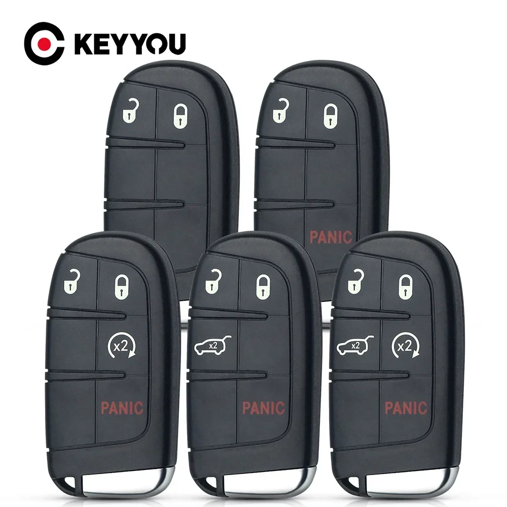 

KEYYOU for Fiat 500 500L 500X Toro 2016 2017 2018 2019 Car Key Case 3/4/5 BTN SIP22 Blade Remote Smart Key Shell Replacement