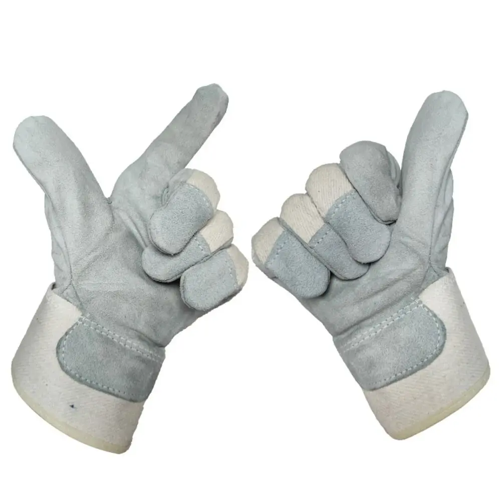 

1 Pair Abrasion Resistant Leather Welding Gloves Thickened Heat Resistant Cowhide Work Gloves Comfortable Labor Protection