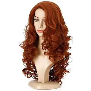 Longo Cabelo Encaracolado Chapelaria para Mulheres, Peruca De Cabelo, Festa Cosplay, Realsti, Sexy