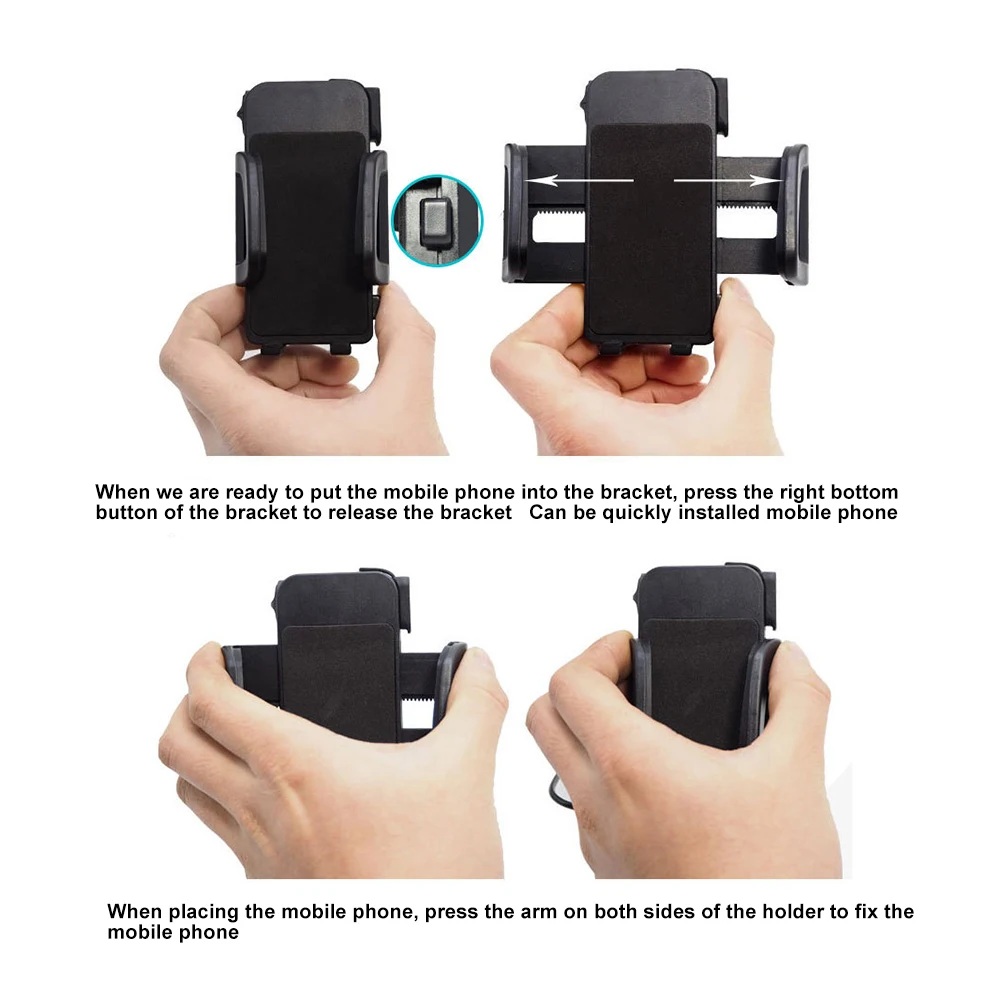 

Navigation Phone Holder for Bike Motorcycle 360 Degree Adjustable Mount Black Waterproof USB Extendable Clamp