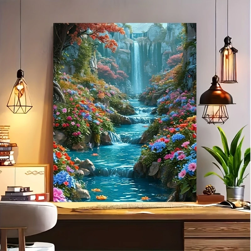 

500/1000/1200/2000PCS Puzzles for Adults Landscape, Flower Sea, Waterfall Scenery,Jigsaw Puzzles Brain Games Gifts Home Decor