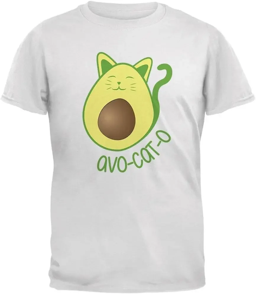 Avocado Cat Avocato Mens T Shirt Tees High Quality 100%Cotton Short Sleeve