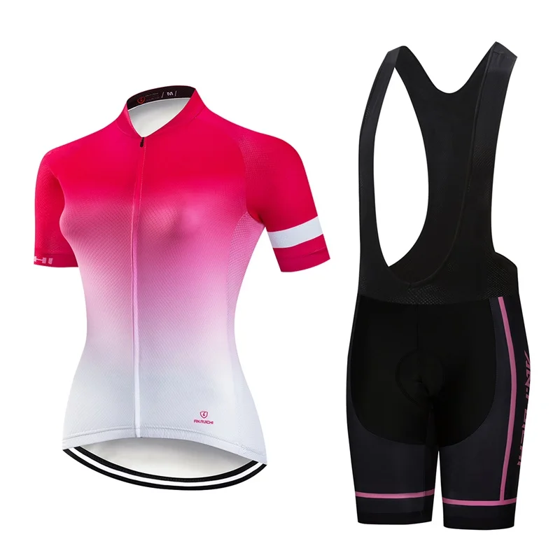 

Gradient Color Summer Women Riding Bicycle Cycling Sets Anti-sweat 3D Padding Cushion Sport Jerseys Customized/Wholesale Service