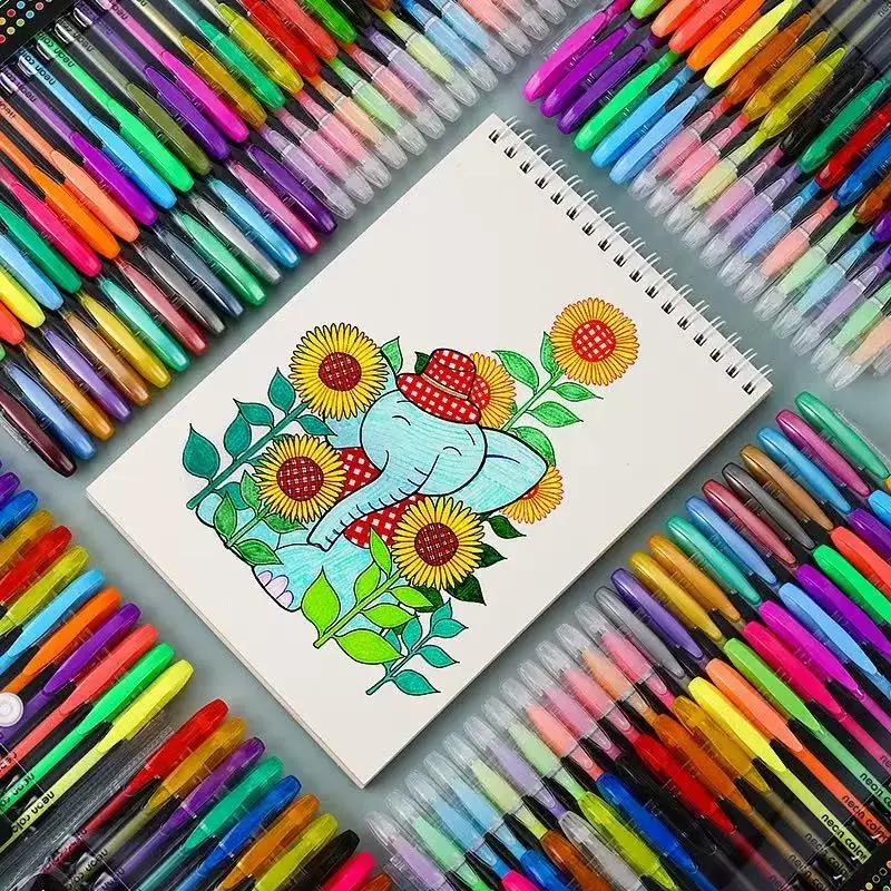 

60pcs Unique Marker Pen Set | Glitter, Metallic, Neon, Pastel & Classic Shades | Perfect Art Gift for Adults & Students