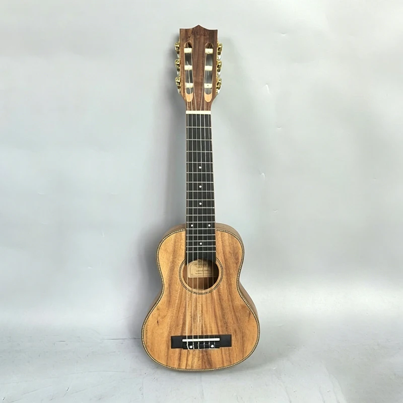 Six String Ukulele 28 Inch Acoustic Ukuleles Six String Small Travel Ukulele Adult Beginner Entry-level Playing Plywood Ukuleles