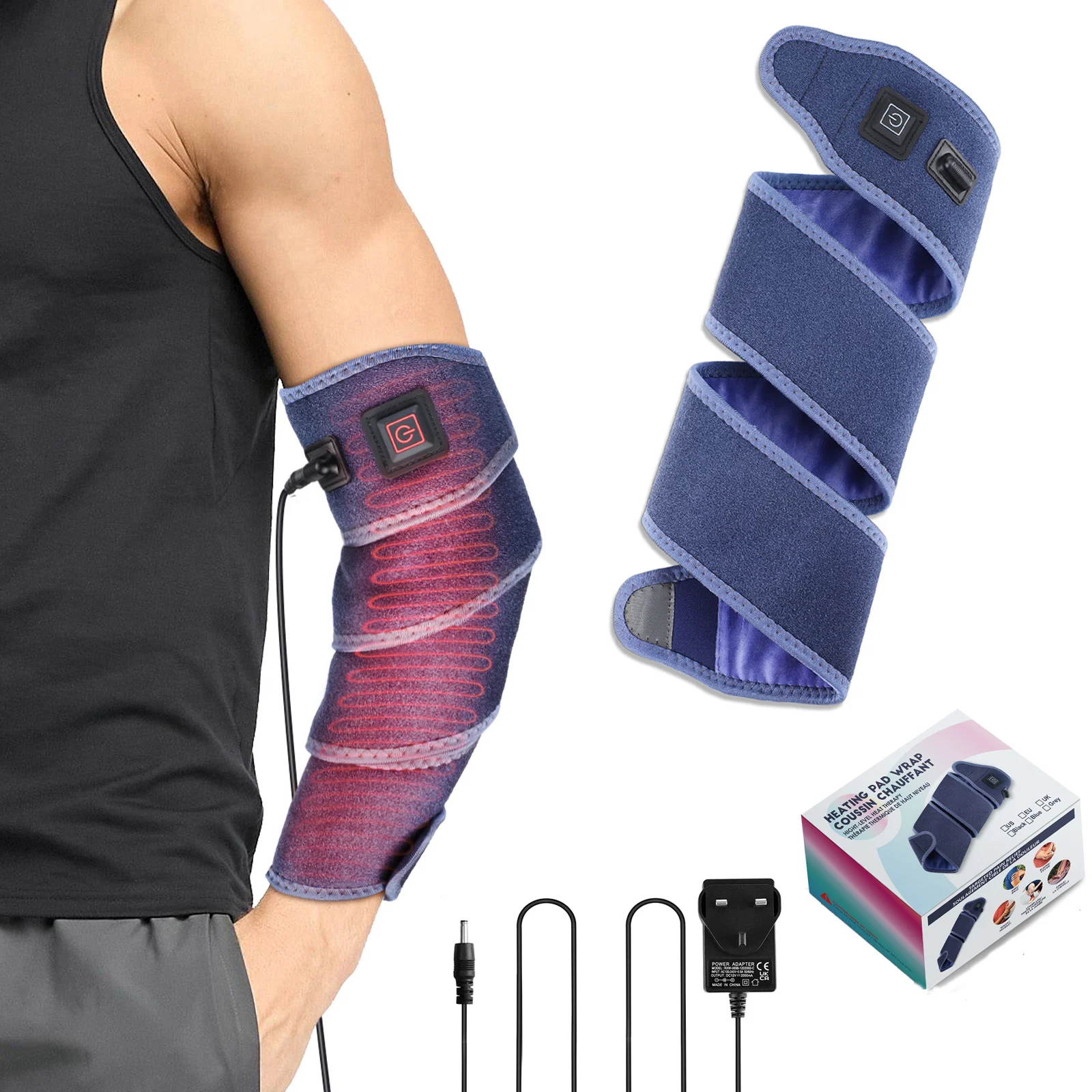 Electric Heating Pad Wrap 3 Gear Heating Support Brace Wristband Belt Hot Warm Relief Pain Bandage Elbow Ankle Support Protector