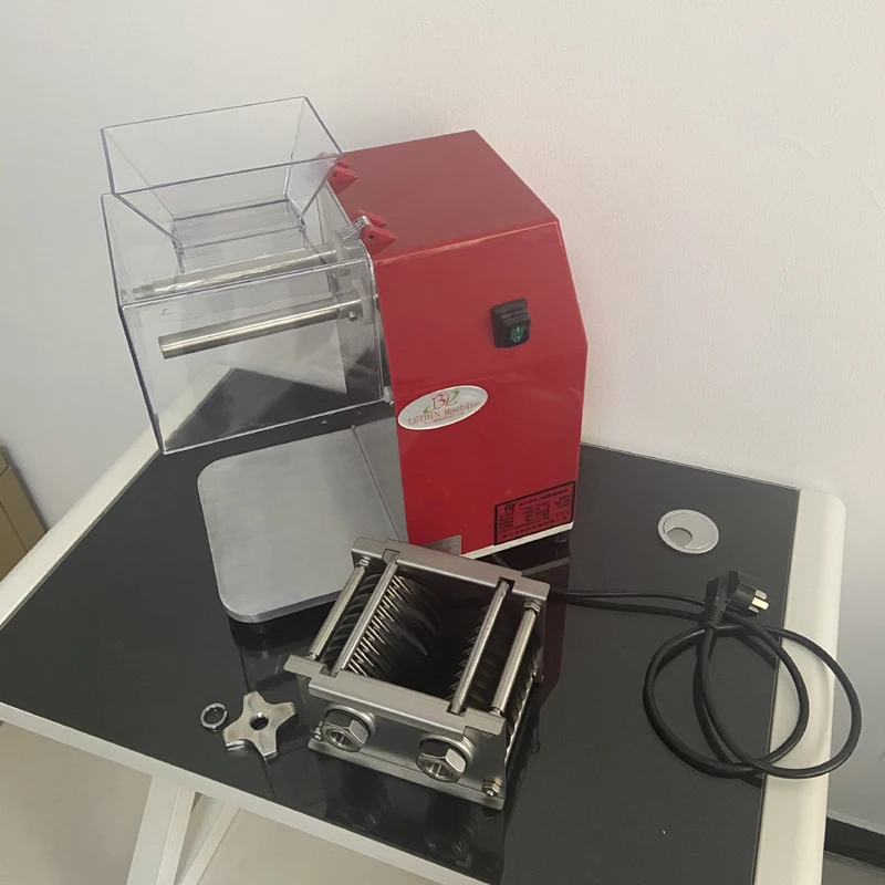 ماكينة تقطيع اللحوم من الفولاذ المقاوم للصدأ لسطح المكتب 250 كجم/ساعة 110/220 فولت ماكينة تقطيع الخضروات الأوتوماتيكية متعددة الوظائف