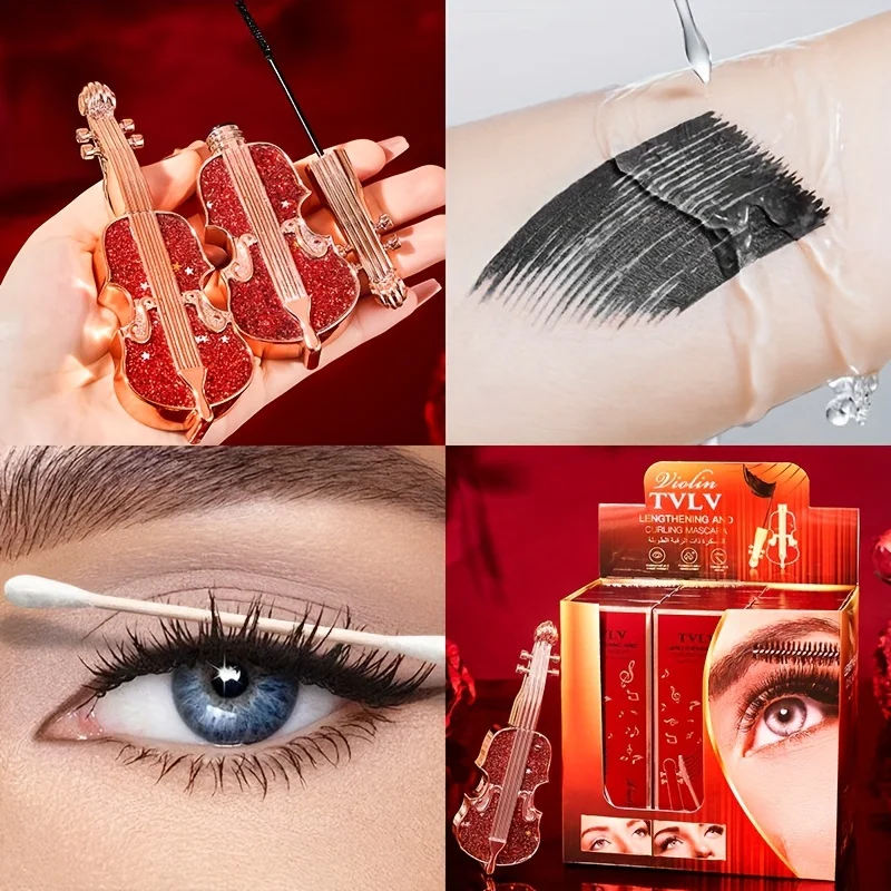 Mascara coiffant pour violon, allongeant les boucles, imperméable, mince, Long, tête de brosse Fine, très fin, durable, sans bavures, maquillage pour les yeux