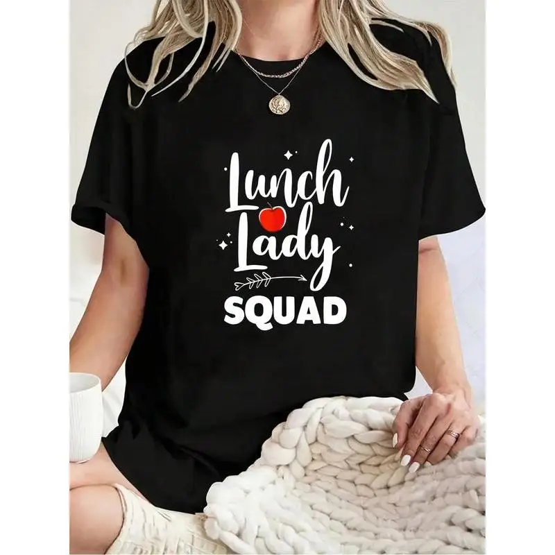 

Funny Lunch Lady Squad T-Shirt, Cute School Cafeteria Worker Top, Women's Men's Team Appreciation Gift Tee, Back to School Shirt
