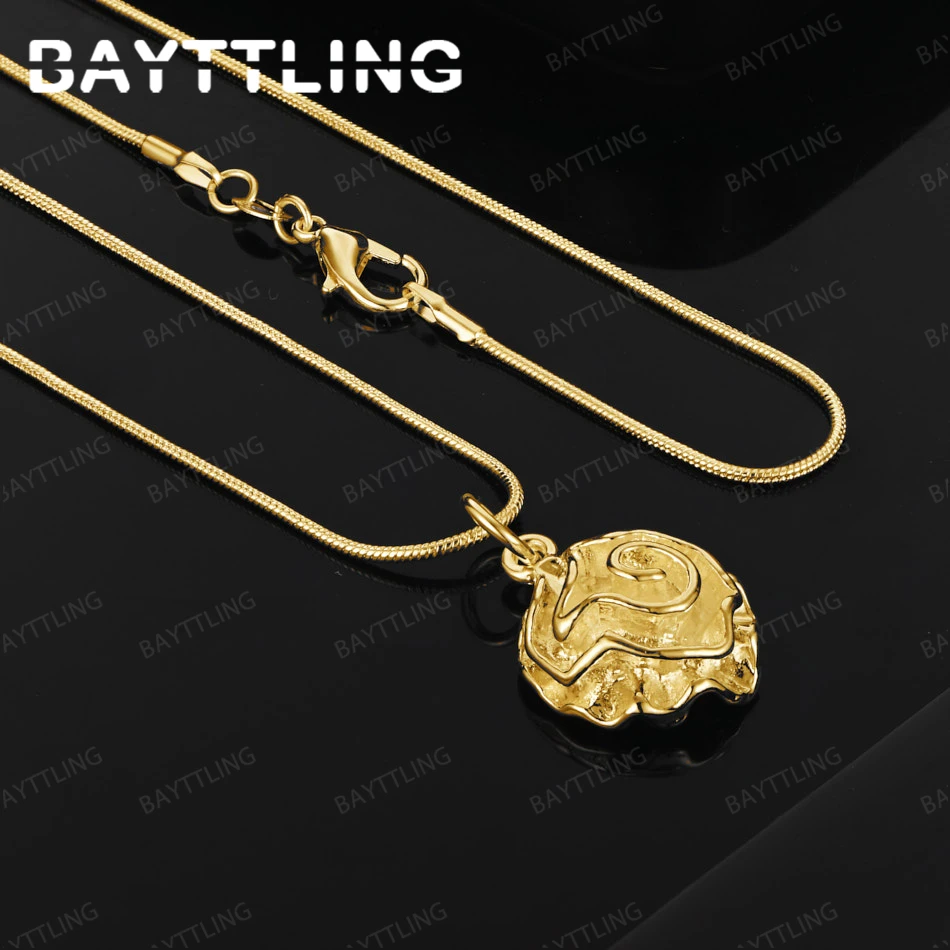 

925 Silver 18K Gold 16-30 Inch Exquisite Rose Pendant Necklace Fashion Party Accessories Wedding Gift