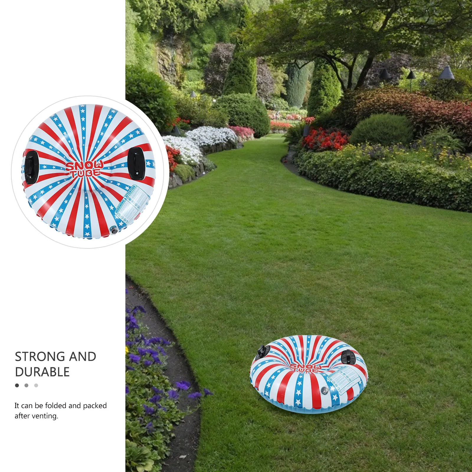 

1Pcs Inflatable PVC Snow Tube Thickened Outdoor Sliding Cushion Strong Tear Resistant Snow Sled Winter Sports Accessory