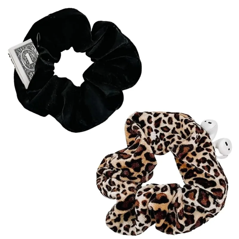 Multifunctional Hair Tie Storage Bag with Hidden Pocket for Cash Portable Discreet Stash Pouch Ideal for Hair Accessories & Valu