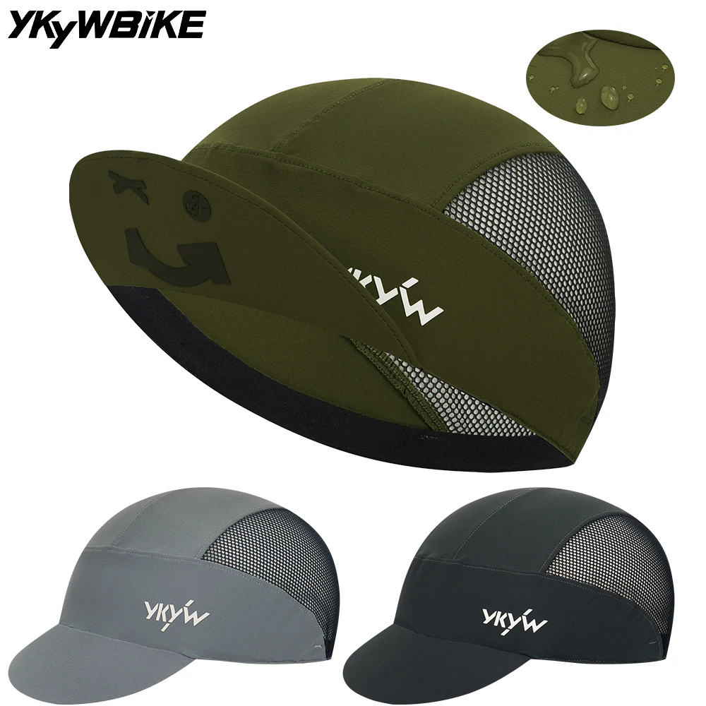

YKYW 2025 Men Cycling Mesh Caps Outdoors Sports Caps Road Bike Women Breathable Lightweight Short Brim Reflective Unisex