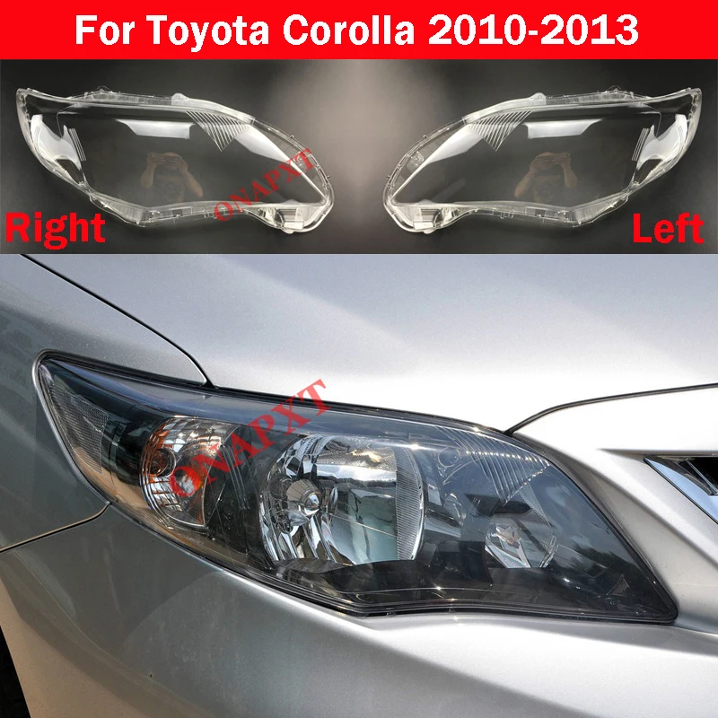 Car Front Headlamp Glass Lamp Transparent Lampshade Shell Headlight Cover For Toyota Corolla 2010-2013 Auto Light Housing Case