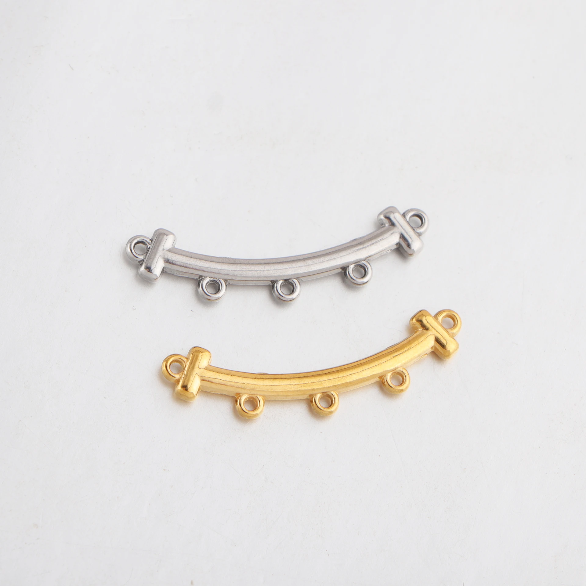 20pcs/lot Stainless Steel Bohemia Necklace Bracelet Layer Multi-Hole Pendants Charm Connector for DIY Jewelry Making Accessories