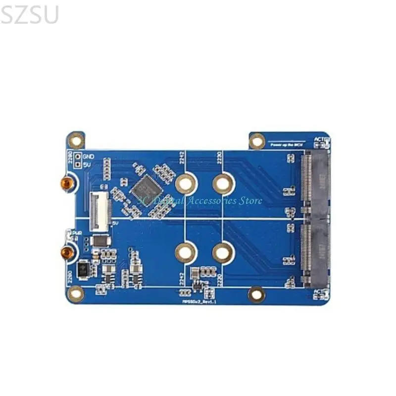 SZSU PCIE to NVME Double SSD Expansion Board Double Capacity Faster Transfer Expand Computer Storage for 2230/22242/2280